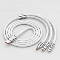 Câble de charge rapide portable 120W USB-A vers C 1M 3-en-1 pour transfert de données pour téléphone portable