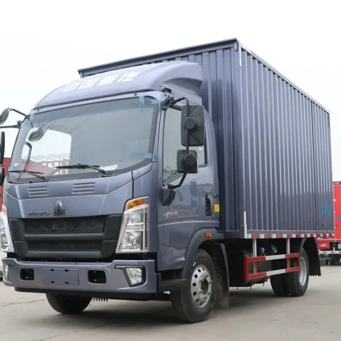 Howo Mini Box Container Small Light Logistics Express Trucks 3 Tons 4x2 Closed Van Cargo Truck