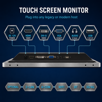 Moniteur industriel à écran tactile capacitif 10 points de 21,5 pouces avec port VGA DVI pour l'automatisation de machines HMI