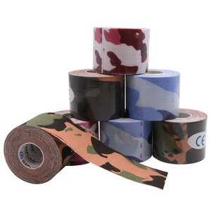 OEM Camo impreso resistente al agua músculo <span class=keywords><strong>cinta</strong></span> ejercicio Kinesiología <span class=keywords><strong>cinta</strong></span> deporte médico sensible pegamento Atlético elástico K <span class=keywords><strong>cinta</strong></span> - Product Image 1