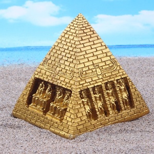 La <span class=keywords><strong>Pirámide</strong></span> Dorada de la arquitectura egipcia ESB17 resina modelo hogar colección conmemorativa - Product Image 1