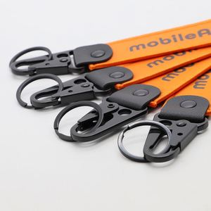 Porte-clés tissé personnalisé avec logo d'entreprise technologique et clip métallique pour cadeaux promotionnels, salons professionnels et conférences - Product Image 4
