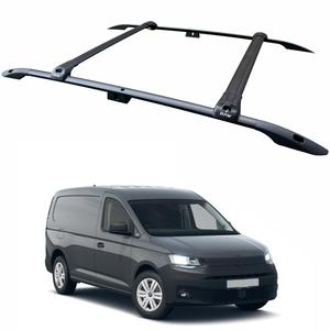 Barres de toit PAW pour VW Caddy Maxi 2015-2020, aluminium noir, porte-bagages sur mesure, vente en gros - Product Image 1