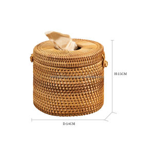 Servilletero de Plástico con Diseño de Mimbre Sintético, Ecológico, para Restaurante, Baño, Mesa, Caja para Servilletas para Uso en el Hogar y la Oficina - Product Image 6