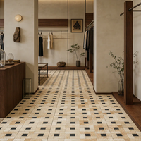 Mosaïque en marbre travertin beige pour projet de villa, style traditionnel, mosaïque intérieure et extérieure, imperméable, carreaux de sol anciens