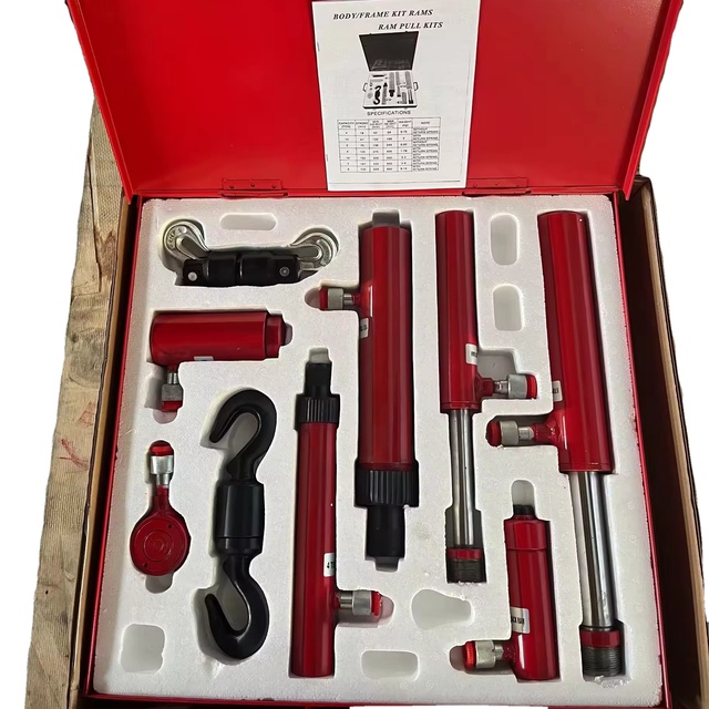 Factory 2Ton to 10Ton Hydraulic Pull Back Ram Automotive Pull Back Ram 7pcs Kit