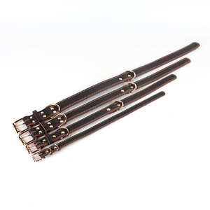 Manufacturer Wholesale Brown Adjustable Dog Leather <strong>Collar</strong> - Product Image 2