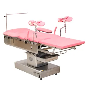 Mesa médica elétrica de aço para operações de obstetrícia e ginecologia, cama cirúrgica para cirurgia geral e ginecologia