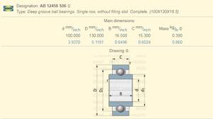 יחס אות לרעש AB12458 SO6 100x130x16.5 (mm) תיבת הילוכים דק חריץ עמוק כדור נושאות - Product Image 6