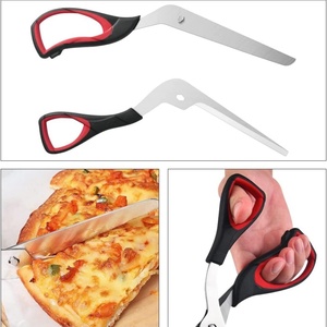 Ciseaux à pizza multi-usages 2-en-1 détachables avec lame en acier inoxydable et poignée souple, ciseaux de cuisine avec pelle - Product Image 3