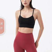 2024 nouveau nu Europe et amérique Fitness Sexy beau dos sport soutien-gorge gilet nu petite fronde Yoga soutien-gorge