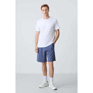 Pantalones Cortos Básicos para Hombre de Algodón Grueso y Suave con Textura, Ajuste Estándar - 81275 - Color Petrol - Product Image 1