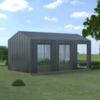 Villa préfabriquée européenne de luxe, couleur personnalisée, toiture en alliage d'aluminium, structure en acier pour bâtiment de vacances, bureau, installation rapide