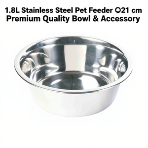 Comedero para Mascotas de Acero Inoxidable de 1.8L, Tazón y Accesorios de Primera Calidad de 21 cm - Product Image 2