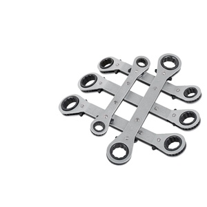 Clé à cliquet double embout droite/coudée en acier, clé rapide taille 6-22mm, outil de réparation automobile double usage - Product Image 2