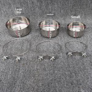 מאכיל ציפורים מנירוסטה נגד התהפכות של Parrot עם מחזיק כוסות, קערת מזון ושוקת, עיצוב טייגר פיוני, קבוע בבורג - Product Image 6