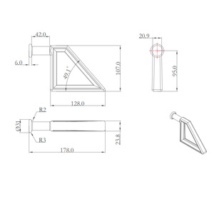 Kit de hayon basculant latéral pour remorque à poteaux ouverts en acier pour camion, avec loquet de hayon basculant - Product Image 4
