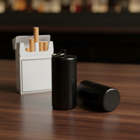 Boîtes à cigarettes métalliques étanches avec porte-clés, design classique, capacité scellée pour 5 à 10 cigarettes, étui métallique pour 20 cigarettes