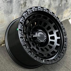 <span class=keywords><strong>Jantes</strong></span> en alliage d'aluminium moulé pour tout-terrain, 20 pouces, multi-trous, noir mat, rouge, Sim Beadlock, R605, vente en gros usine - Product Image 1