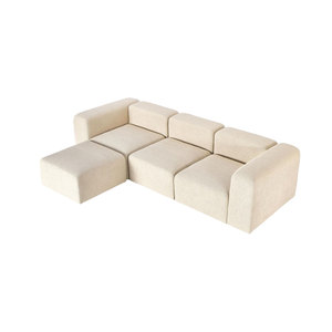 Sofà nordico tessuto di raffreddamento per piccoli salotti disposizione diritta Royal angolo divano combinazione per appartamenti ville - Product Image 4