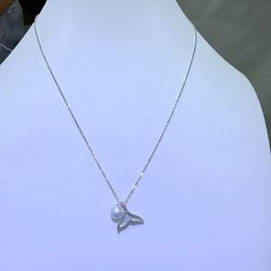 Collar de Perlas de Agua Dulce Naturales de Zhuji, 6-7 mm, Redondas, Impecables, Aurora, Plata S925, Colgante de Cola, Colgantes y Dijes de Moda - Product Image 3