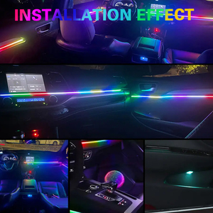 Ứng Dụng Điều Khiển 18 Trong 1 RGB Giao Hưởng Nội Thất Ô Tô Sợi Quang Chiếu Sáng Đuổi Theo Acrylic Môi Trường Xung Quanh Ánh Sáng Cho Xe - Product Image 5