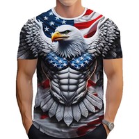 T-shirt pour homme en tricot avec impression par sublimation, motif lion, manches courtes, 100% polyester, respirant, vêtements décontractés d'été