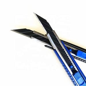 Couteau utilitaire noir à lame de 9 mm, en aluminium, pour couper le cuir, le papier, les travaux manuels, outils de bureau, personnalisable OEM pour EDC - Product Image 5