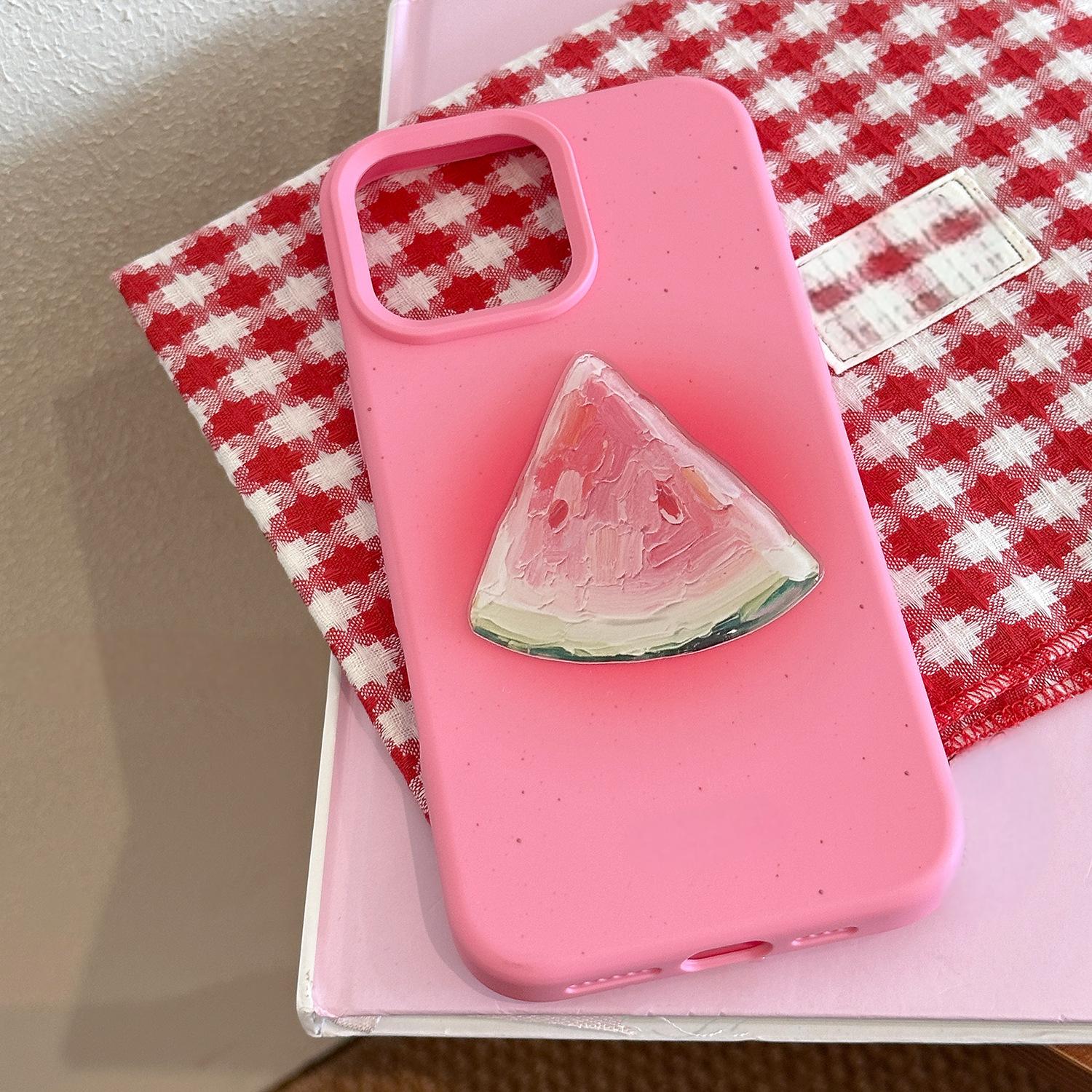Rose pink 3D watermelon cutting