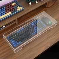 Boîte de rangement pour clavier en acrylique avec logo personnalisé, transparente, anti-poussière, pour clavier mécanique de jeu, prix d'usine OEM, vente chaude