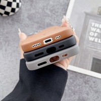 Étui de téléphone en cuir à motif d'affaires pour iPhone 16Pro Max 15pro 14 étui de protection aspiration magnétique sens de la peau Plus étui Iphone16