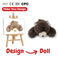 Boneka Hewan Isi Kapas PP dengan Bordir Personal dan Lapisan Jala - Hadiah Ulang Tahun untuk Anak-Anak