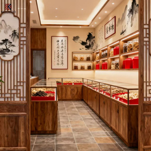 Vitrine d'exposition en métal haut de gamme pour herbes – Rangement haut de gamme pour matériaux médicinaux précieux pour magasin d'herbes de luxe - Product Image 6