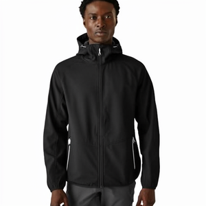 Chaqueta Cortavientos de Invierno para Hombre, Talla Grande, con Cuello Alto, Cierre Frontal con Cremallera, Logotipo Personalizado, de Alta Calidad, para Uso Casual al Aire Libre - Product Image 1