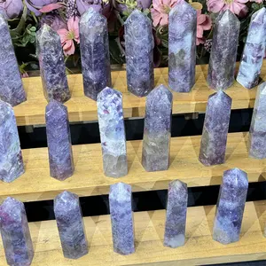 Hot Sale Fengshui Natural Crystals Healing Stones Crystal Tower Unicorn Point Tower For Souvenir