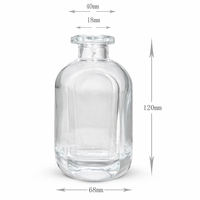 Bouteille en verre vide pour diffuseur de parfum d'ambiance moderne, personnalisable avec logo, vente en gros