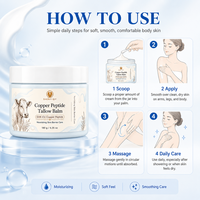 GHK-Cu Beef Tallow Balm dengan Vitamin E Minyak Jojoba Krim Pelembap Wajah dan Tubuh OEM ODM Label Pribadi