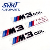 Autocollant d'emblème de voiture léger pour BMW M2 M3 M4 Competition, badge M Power tricolore, autocollant pour la carrosserie, modification du coffre arrière