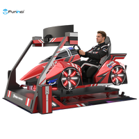 FuninVR Machine d'arcade de course urbaine à monnayeur, simulateur de conduite avec pédales et contrôleur True Force