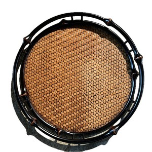 Bamboo Woven <b>Tea</b> <b>Tray</b> Handmade Round Serving <b>Tray</b> For <b>Tea</b> Set Storage And Snacks Residential Use - Product Image 5