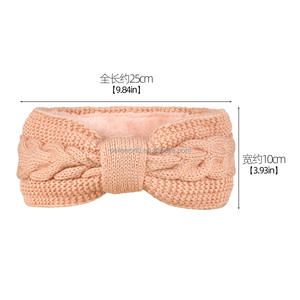 BELLEWORLD أوروبا والأمريكية الشتاء الدافئ headwer عنوان مخصص اللون صوف الأذن محبوك عقال الرياضة المارون - Product Image 2