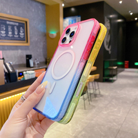 Nouvelle coque de téléphone magnétique en acrylique dégradé OEM pour iPhone 17 16 Pro Max, antichoc, vente en gros, colorée
