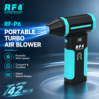 Ventilateur portable puissant RF4 P6, 5 vitesses, mode tempête, pour le refroidissement des cartes mères de téléphone, élimination de la poussière de voiture/bureau, léger et portable