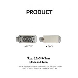 Lumière de bienvenue <span class=keywords><strong>Audi</strong></span> A6L A4L A7 S6 RS6 RS4 TTS <span class=keywords><strong>TT</strong></span> <span class=keywords><strong>RS</strong></span> Q2 Q3 Q5 Q7 R8 Icône de porte de voiture Double lentille Nouvelle lampe de porte - Product Image 4