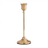 Ensemble de porte-bougies en métal doré, support de bougie conique en fer électroplaqué, décoration de mariage et de maison