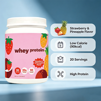 Poudre de Protéine de Lactosérum de Bovins Élevés en Pâturage, Marque Privée OEM, avec Peptides de Collagène et Électrolytes pour la Récupération Musculaire et l'Hydratation 528g