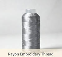 Benang Bordir Filamen Mercerized Berkualitas Tinggi, Tahan Susut, 120D 150D 300D untuk Sulaman Silang, Rajut Crochet, dan Rajut Tangan