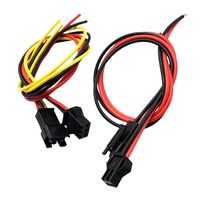 Kabel Daya LED Baru Arus Rendah Berlapis Timah SM-2P 2-Kawat Male-Female Isolasi PVC Panjang 150mm untuk Aplikasi Elektronik