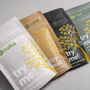 Bolsa de Papel Kraft Biodegradable al por Mayor con Sellado de 3 Lados para Muestras de Cosméticos, Crema, Loción, Suero, Envase para el Cuidado de la Piel - Product Image 4