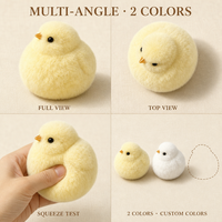 Mainan Squishy Anak Ayam Berbulu, Perlahan Mengembang, Pereda Stres, Cocok untuk Hadiah Paskah, Ulang Tahun, Hadiah Kelas, 7x8cm